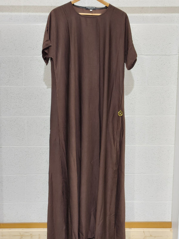 Inner Half Sleeved Slip Dress Only (Coffee Brown)