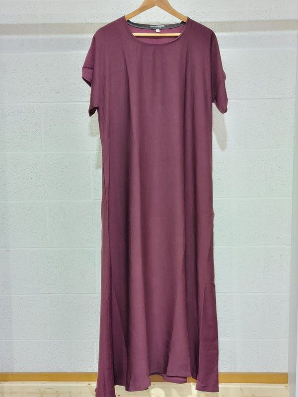 Inner Half Sleeved Slip Dress Only (Burgundy)