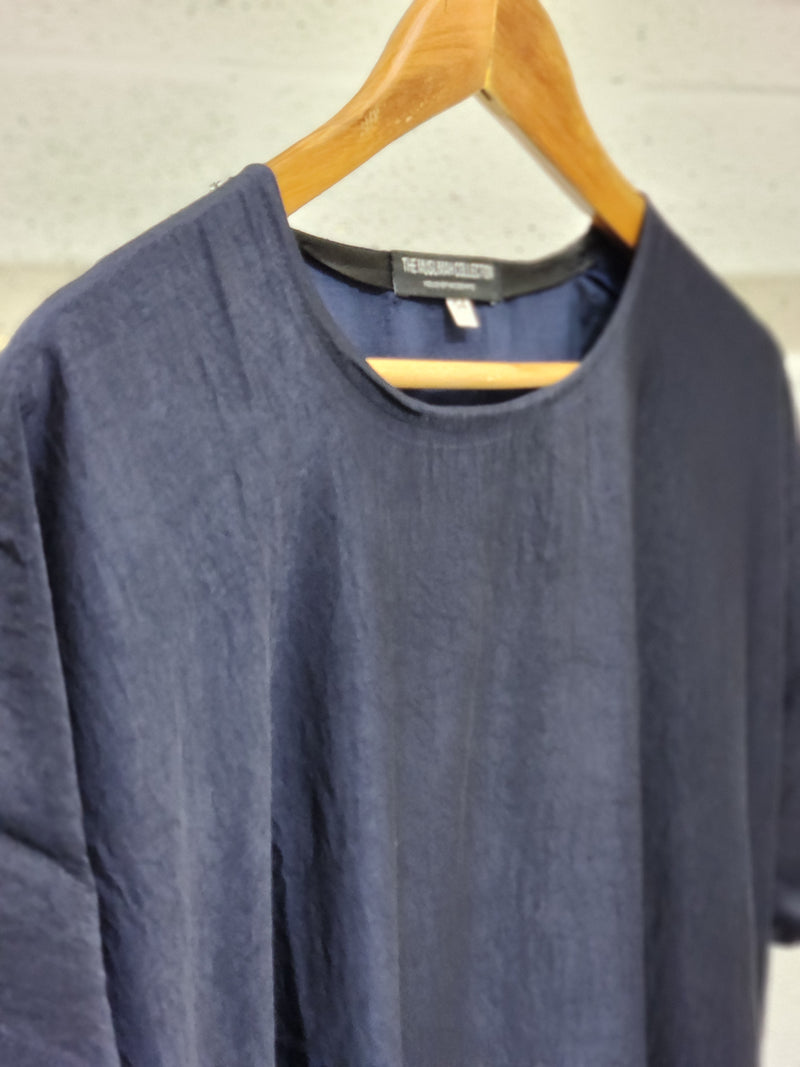 Inner Half Sleeved Slip Dress Only (Navy Blue)