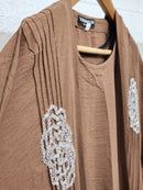 Hayati Peony Glam Abaya - Brown