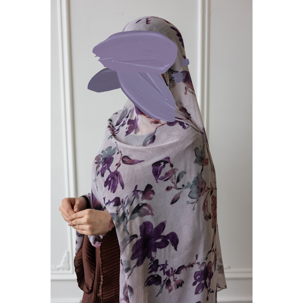 Printed Chiffon Hijab - Dahlia