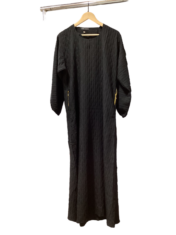 CLEARANCE SALE Black Textured Abaya - (Black)-16