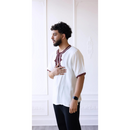 Moroccan T-Shirt (White and Coffee)