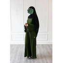 Pleated Plain Abaya (Earth)