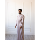 CLEARANCE SALE Saudi Collared Thobe Jubbah MC Cotton Blend (Seashell) - 52
