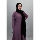Sawda Textured Crepe Abaya (Dusty Purple)