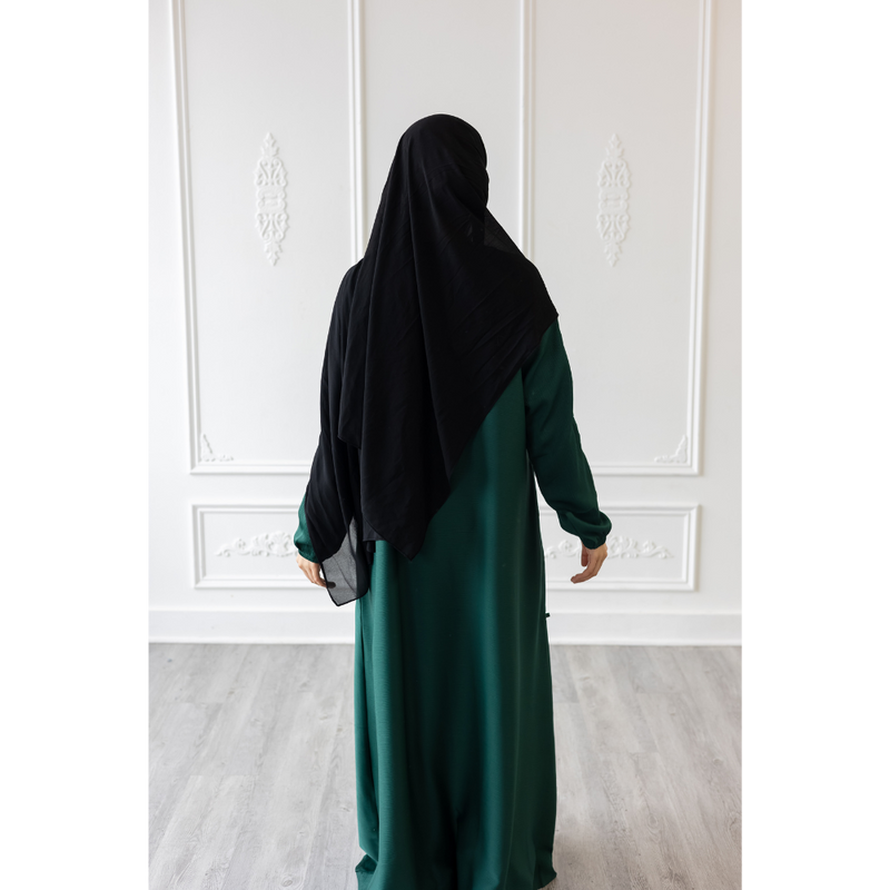 Sawda Textured Crepe Abaya
 Juniper