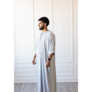 Moroccan 3/4 Sleeve Thobe (Grey Fog)