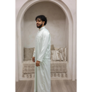CLEARANCE SALE  Saudi Collared Thobe - (White Minty Fresh) 31