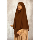 Two in One Niqab Khimar - Coffee (C49)