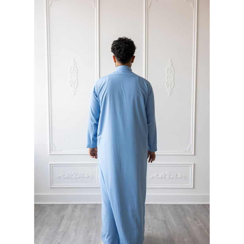 Saudi Collar MC Cotton Blend - Breezy Blue (B25)
