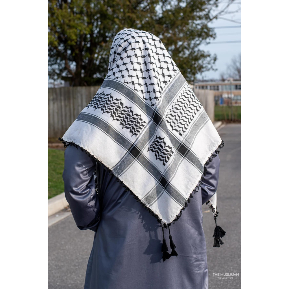 White black scarf cheap