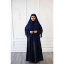 Chiffon Three Layered Princess Khimar (Royal Navy)