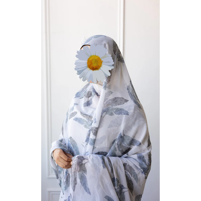 SOLD OUT Printed Chiffon Hijab (Indigo)