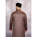 Saudi Collared Thobe (Coffee Brown)