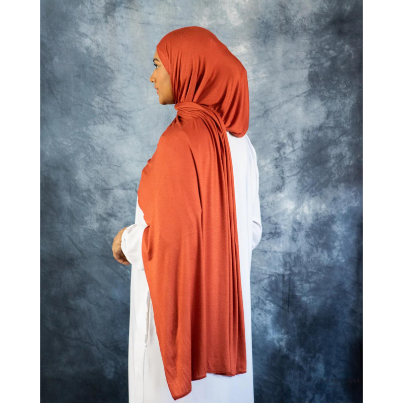 Jersey Hijab - Burnt Orange