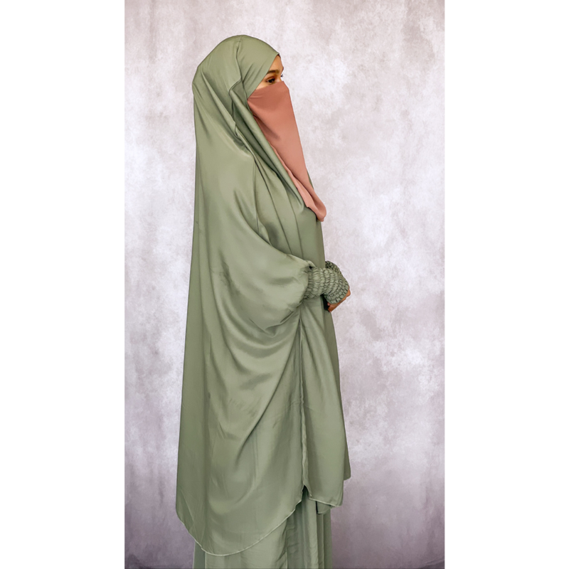 Aisha Two Piece Jilbaab - Green Tea