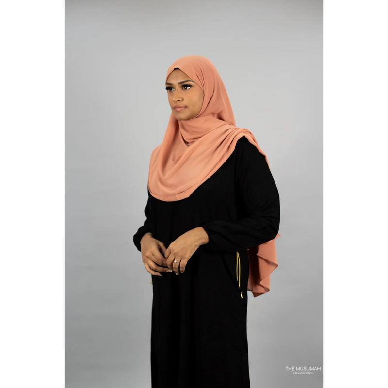 Pumpkin Spice Silk Crinkle Chiffon Hijab