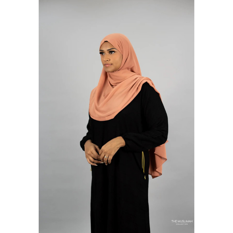 Crinkle Chiffon Hijab (Pumpkin Spice Silk)