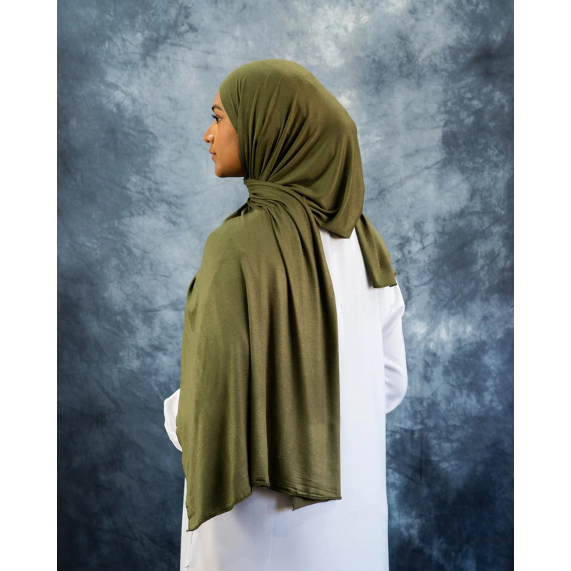 Jersey Hijab - Moss Green