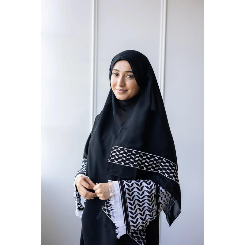 Palestinian Keffiyeh Patterned Abaya