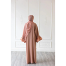 SALE Puff Sleeve Glam Abaya (Apricot)