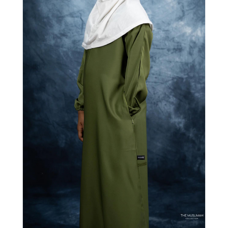 Mini Muslimah Kids Girls Abaya (Sage Green)