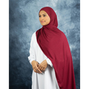 Ribbed Jersey Hijab - Maroon