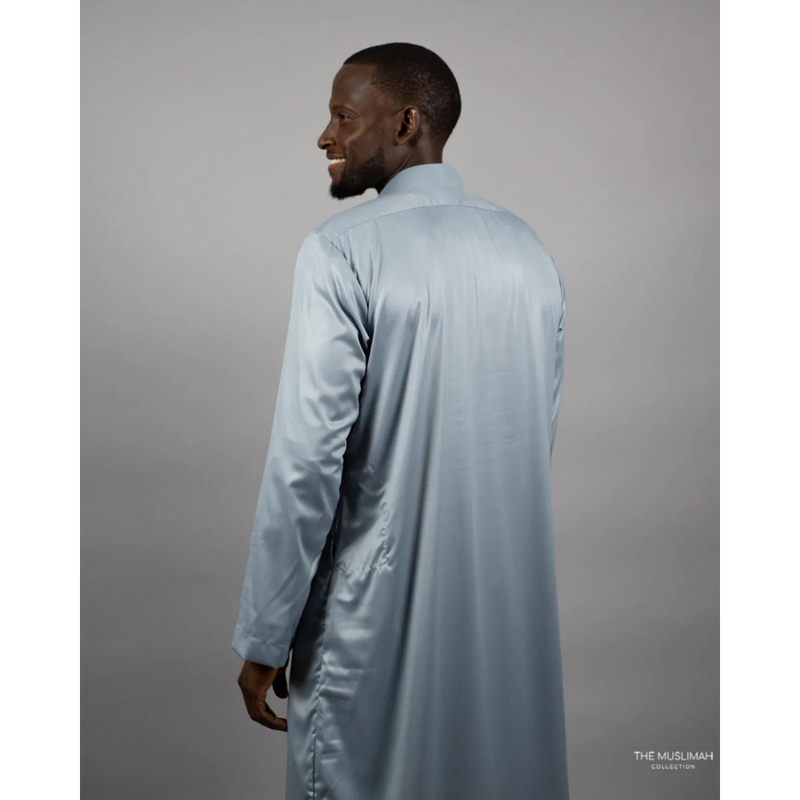 Saudi Collared Thobe Jubbah (Ocean Breeze)