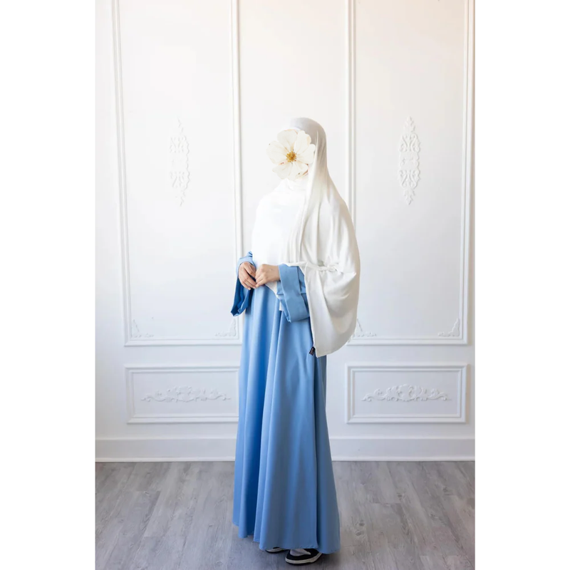 Umm Salama Cotton Blend Loose Fit Abaya (Summer Lake)