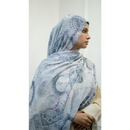 SOLD OUT Printed Chiffon Hijab - Blue Mosaic (Style 37)