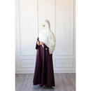 Umm Salama Cotton Blend Loose Fit Abaya (Raspberry Glaze)