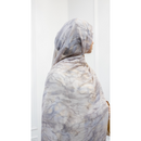 SOLD OUT Printed Chiffon Hijab - Style 52 Aegean Marble