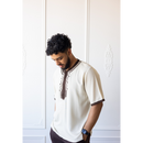Moroccan T-Shirt (Off-White & Mocha)