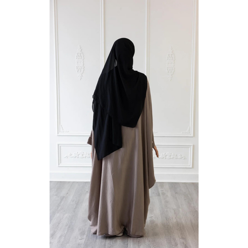 Slip Dress and Loose Fit Abaya (Foggy Grey)
