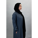 Sawda Textured Crepe Abaya (Dark Grey)