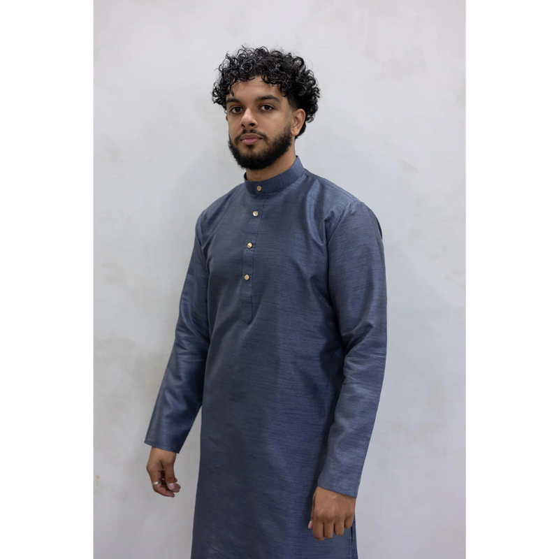 Sale Two Piece Suit Straight Fit Kurta - Grey