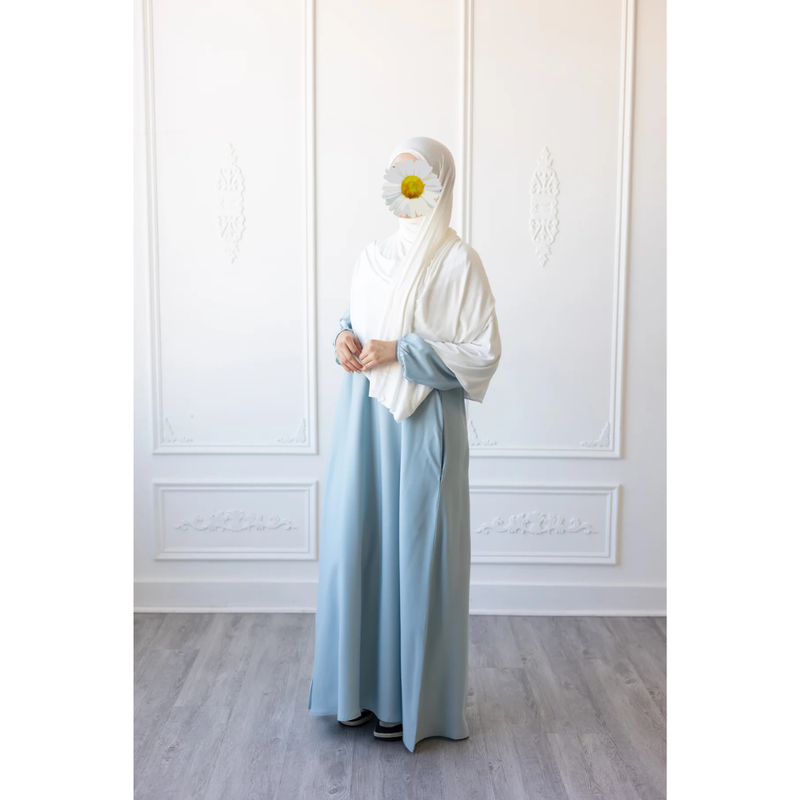 Butter Khadija Abaya (Ice Blue)