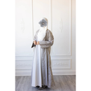 CLEARANCE SALE Linen Embroidered Sleeve Moon Design (Mist)