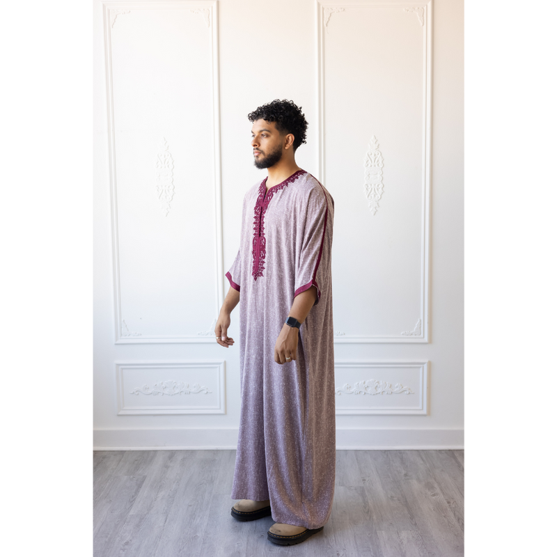 Moroccan 3/4 Sleeve Thobe (Dust Storm)(C87)