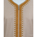 Moroccan Short Sleeve Thobe (Ivory and Gold)