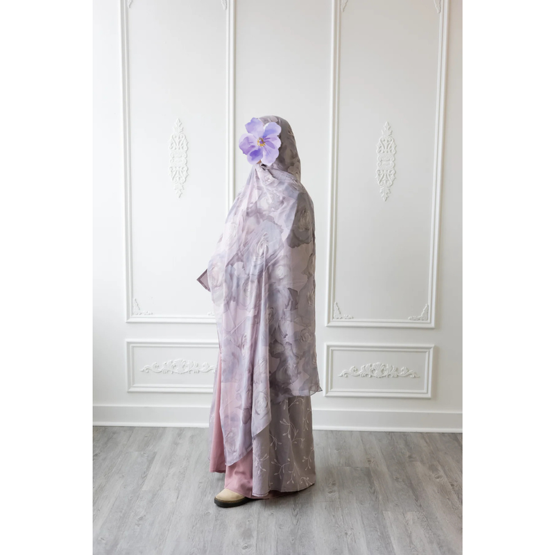 CLEARANCE SALE  Linen Embroidered Vine Design (Wisteria)