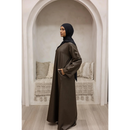 Luxury Linen Abaya (Toasted Oak)