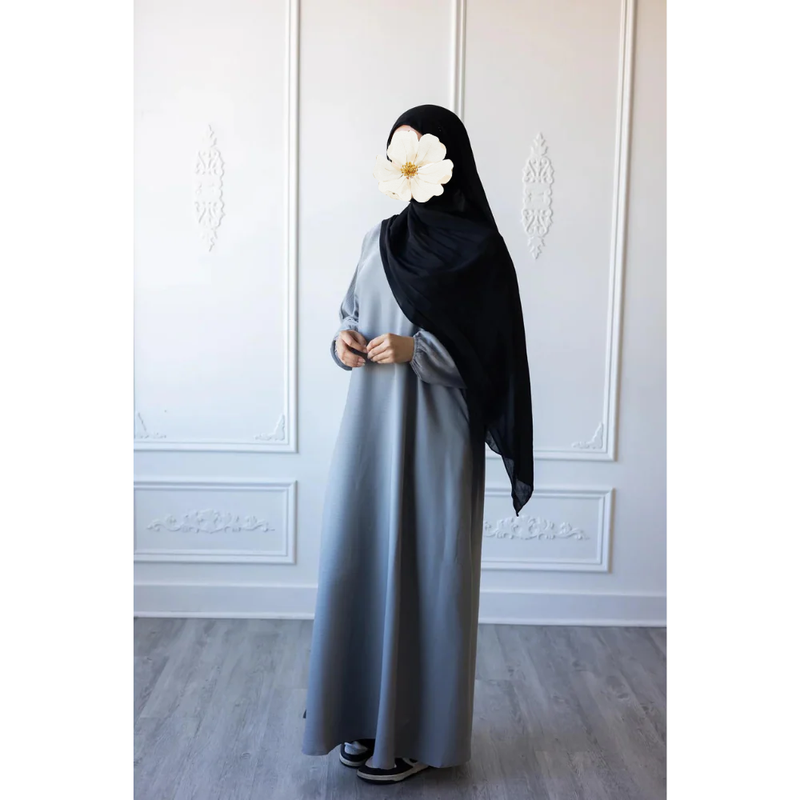 Sawda Textured Crepe Abaya (Mercury)