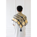 Beige and Black Imamah