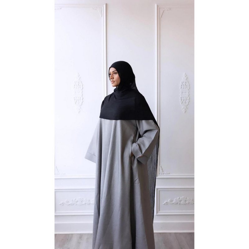 Luxury Linen Abaya - Smoke