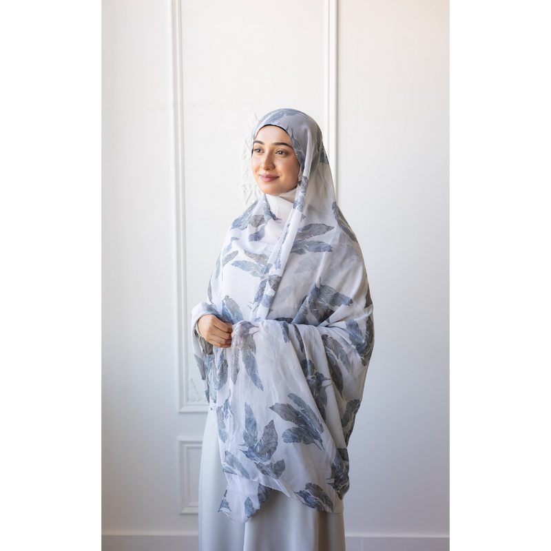 Printed Chiffon Hijab (Indigo)