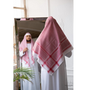 Premium Saudi Style Red and White Imamah/Shemagh/Keffiyyah Arab Men's Scarf