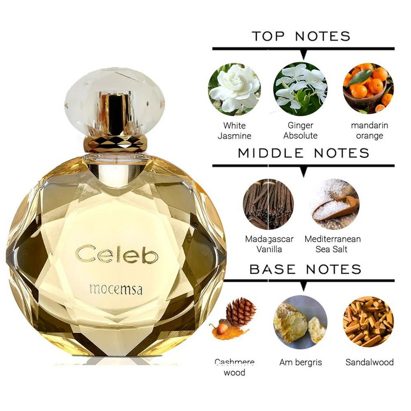 Mocemsa Celeb Eau De Parfum For Women - Oriented, Citrus and Ambary
