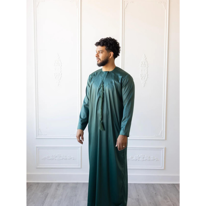 Emirati Thobe | Plus Size - Emerald Green (A112)